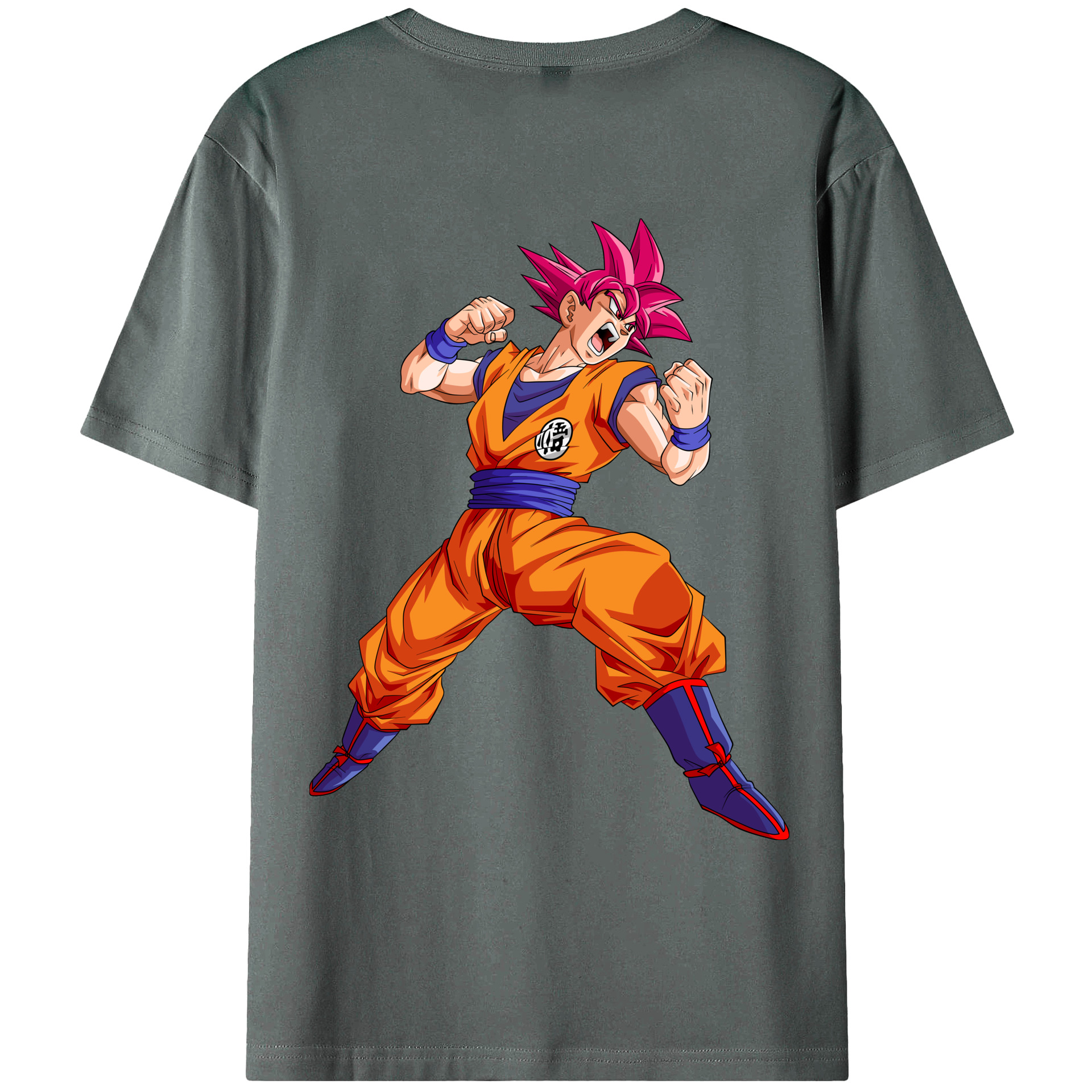 （画像用） ドラゴンボール 孫悟空（そん ごくう）Son Goku カカロット DRAGON BALL Kakarotto 綿100％ メンズ半袖Tシャツ（バックプリント） 通気性